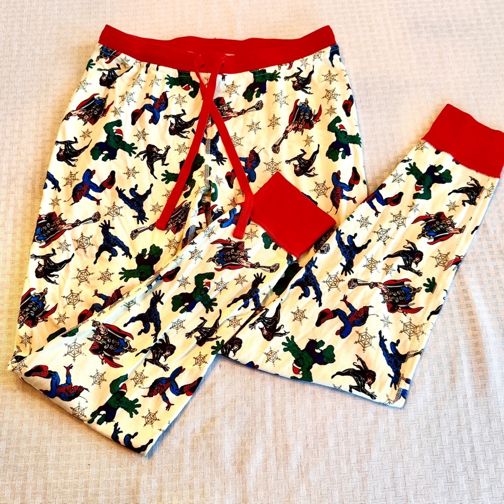 Hanna Andersson‎ Marvel Pajama Pants Kids M Organic Cotton Avengers Print